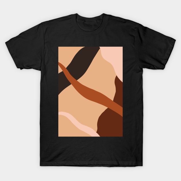 Abstract Earth Tones T-Shirt by gusstvaraonica